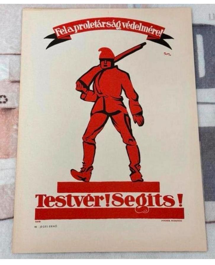 Affiche ancienne ancien Hongrie Hongrie originale Testver !, Antiquités & Art, Antiquités | Autres Antiquités, Enlèvement ou Envoi