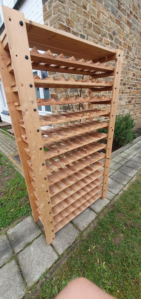 Porte-bouteilles de vin en bois rouge, 25 à 50 cm, Rouge, Comme neuf, 100 à 150 cm