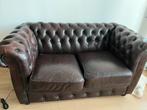 2 sièges en cuir à deux places Chesterfield, Maison & Meubles, 75 à 100 cm, Chesterfield, Enlèvement, Utilisé
