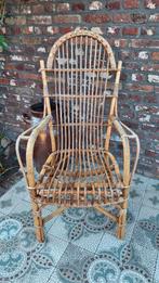 Retro rotan stoel, Tuin en Terras, Ophalen, Rotan