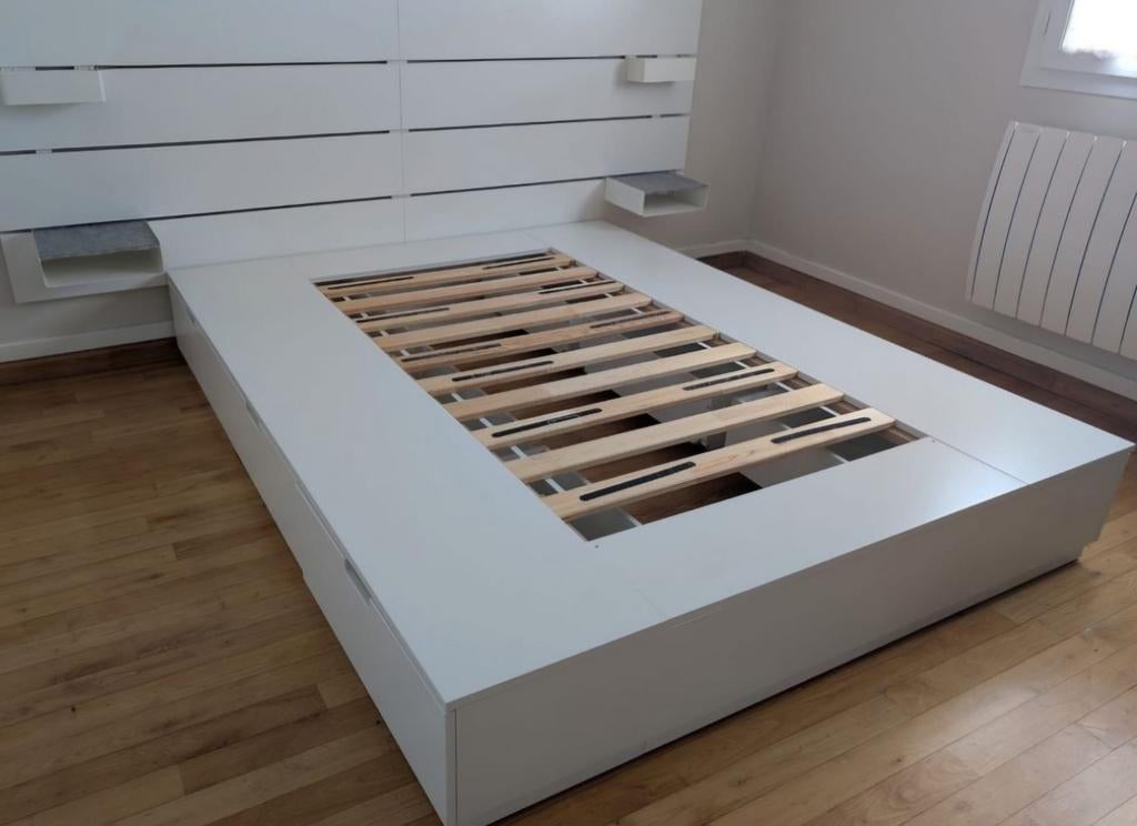 Nordli bed 160x200 cm Ikea wit 6 laden, Ophalen