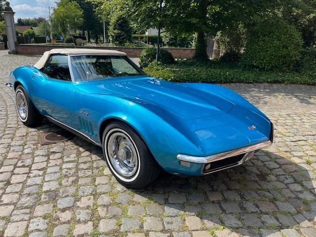 corvette c3, Auto's, Chevrolet, Particulier, Corvette, Benzine, Cabriolet, 2 deurs, Handgeschakeld, Blauw, Zwart, Kunstmatig leder