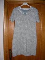 Kleed met korte mouwen (blauw met ecru), Luna's, maat 42, Kleding | Dames, Jurken, Blauw, Maat 42/44 (L), Ophalen of Verzenden