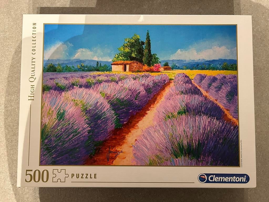 Clementoni - Lavender Scent - 500 st, Hobby en Vrije tijd, Ophalen of Verzenden, 500 t/m 1500 stukjes, Nieuw, Legpuzzel