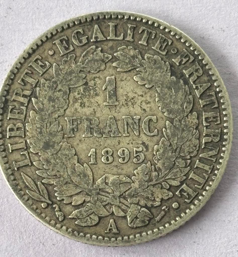 1 Fr France 1895 A, Enlèvement ou Envoi, France, Monnaie en vrac, Argent