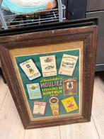 Vintage reclame kader – Mouliez likeurstokerij Kortrijk, Verzamelen, Merken en Reclamevoorwerpen, Ophalen, Gebruikt, Reclamebord