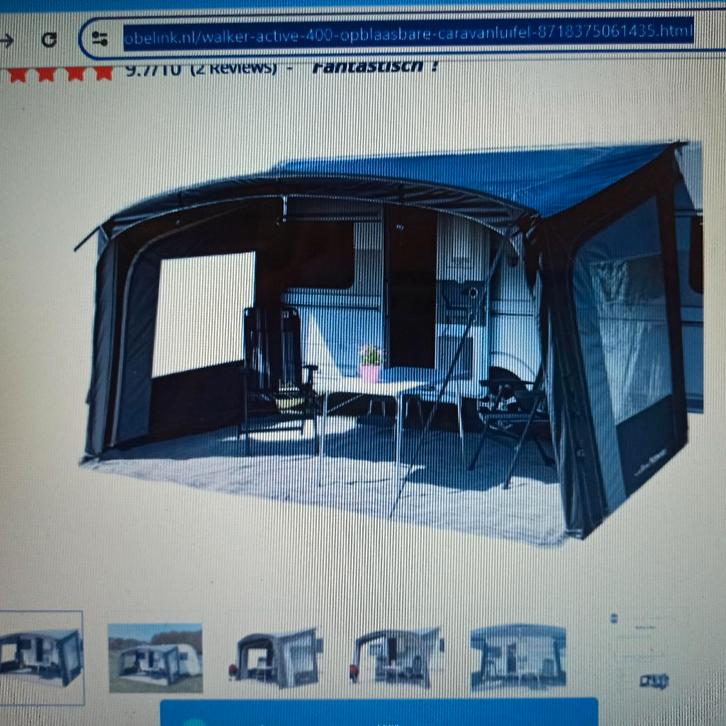 Air luifel, Caravans en Kamperen, Voortenten en Luifels, Zo goed als nieuw, Walker Campingstyle, Ophalen