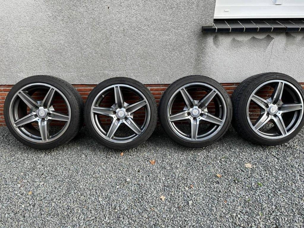 Mercedes velgen met banden 225/40R18 92Y, Ophalen, 18 inch, Gebruikt, Banden en Velgen