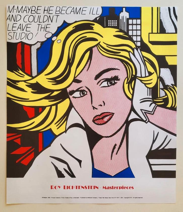 Roy Lichtenstein - M-Peut-être..., 1965 - Offset, Antiquités & Art, Art | Lithographies & Sérigraphies, Enlèvement ou Envoi