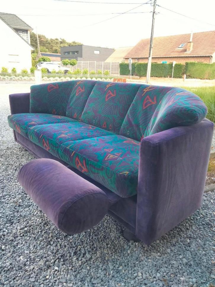 1980s vintage Postmodern design zetel 3-zit Leolux Memphis, Huis en Inrichting, Zetels | Zetels, Gebruikt, Driepersoons, 200 tot 250 cm