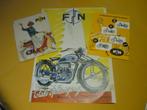 19 documenten + 2 stickers Moto-Bromfiesten F.N., Verzamelen, Verzenden