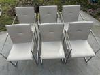 6x arco frame stoelen, Maison & Meubles, Chaises, Enlèvement, Comme neuf, Gris, Cuir
