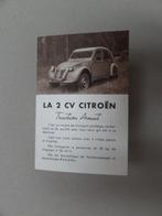dépliant, septembre 1949, Citroën 2CV pour le Salon de 1950, Envoi, Utilisé, Citroën