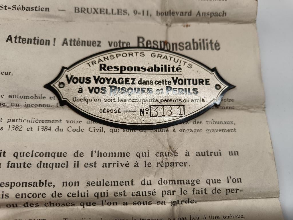 Disclaimerschild  aansprakelijkheidsbordje  voertuig, Auto-onderdelen, Overige Auto-onderdelen, Gebruikt, Ophalen of Verzenden