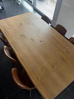 Massief Eiken Boomstamtafel (200 x 107 cm) – Industrieel, Huis en Inrichting, Ophalen, 100 tot 150 cm, 150 tot 200 cm, Eikenhout