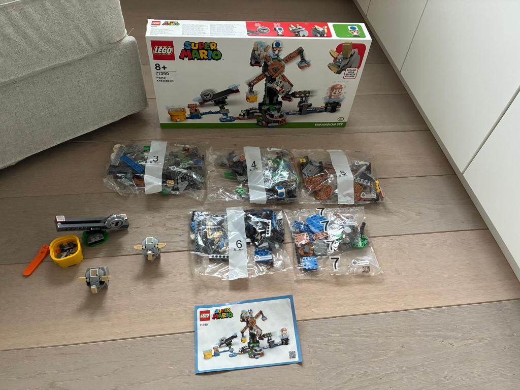 Lego Super Mario 71390 Reznor Knockdown (+8 jaar), Ophalen of Verzenden, Zo goed als nieuw, Complete set, Lego
