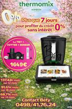 Thermomix TM7 conseillère Thermomix crédit à 0% sans intérêt, Elektronische apparatuur, Keukenmixers, Ophalen, Zo goed als nieuw