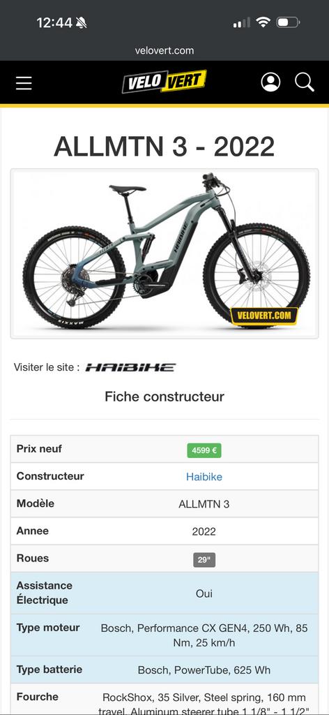 2 vtt electriques état neuf, Vélos & Vélomoteurs, Vélos électriques, Comme neuf, Enlèvement