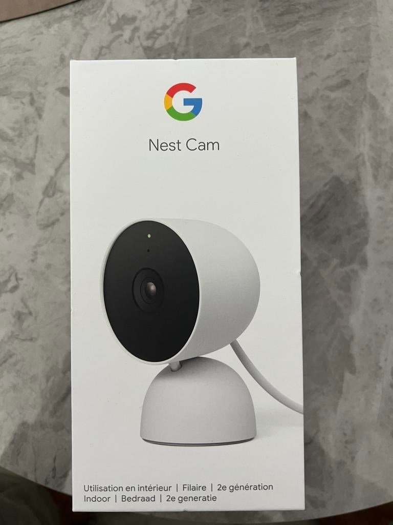 Google Nest Cam intérieur (filaire) – 2e génération – Neuf, Ophalen, Nieuw