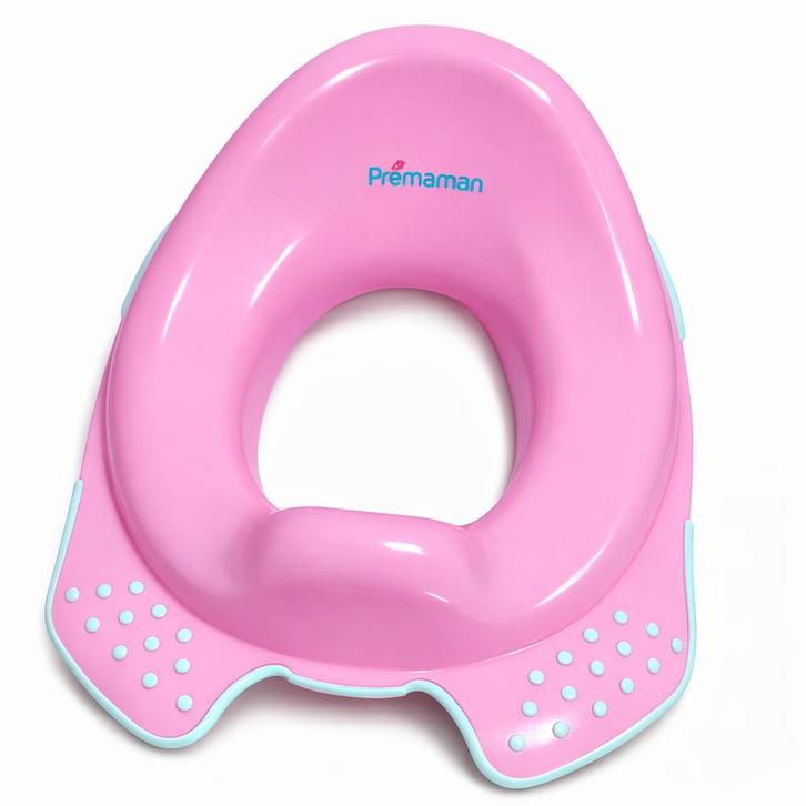 Réducteur WC enfant Prémaman rose antidérapant, Enfants & Bébés, Bains & Soins, Comme neuf, Siège de bain ou Anneau de bain, Autres marques