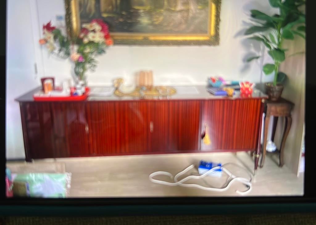 Dressoir et vitrine en contre plaque acajou, 25 à 50 cm, Enlèvement ou Envoi, Annee 1950, Utilisé