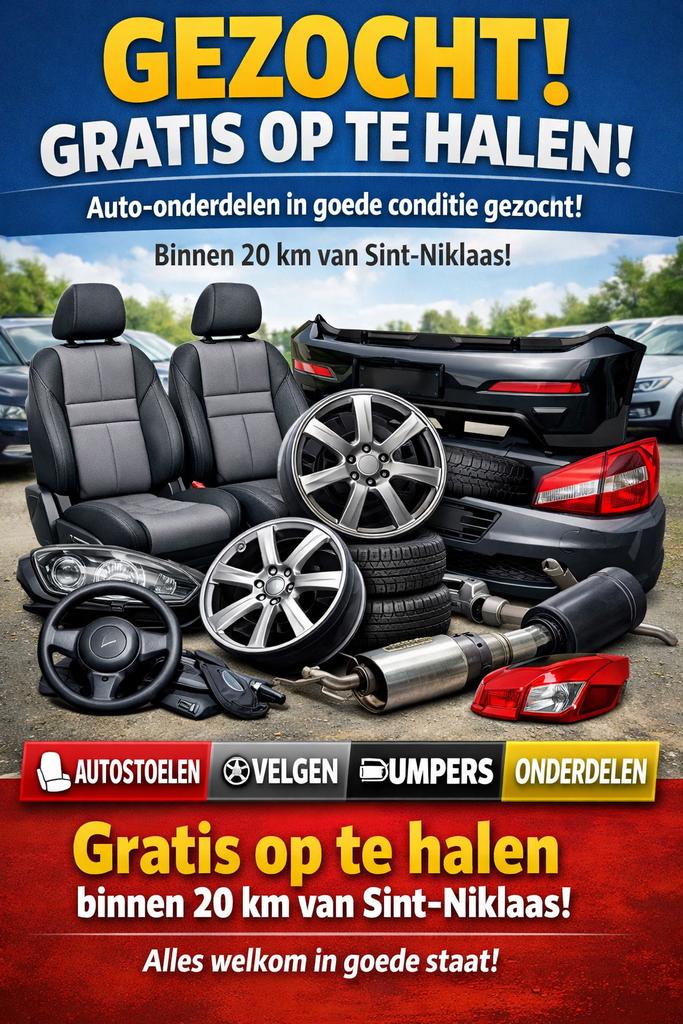 GEZOCHT: GRATIS AUTO-ONDERDELEN!, Autos : Divers, Modes d'emploi & Notices d'utilisation, Enlèvement