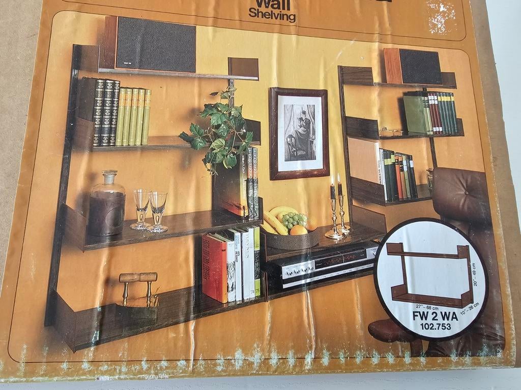 Retro metalen rekje van raaco made in denemarken, Ophalen of Verzenden