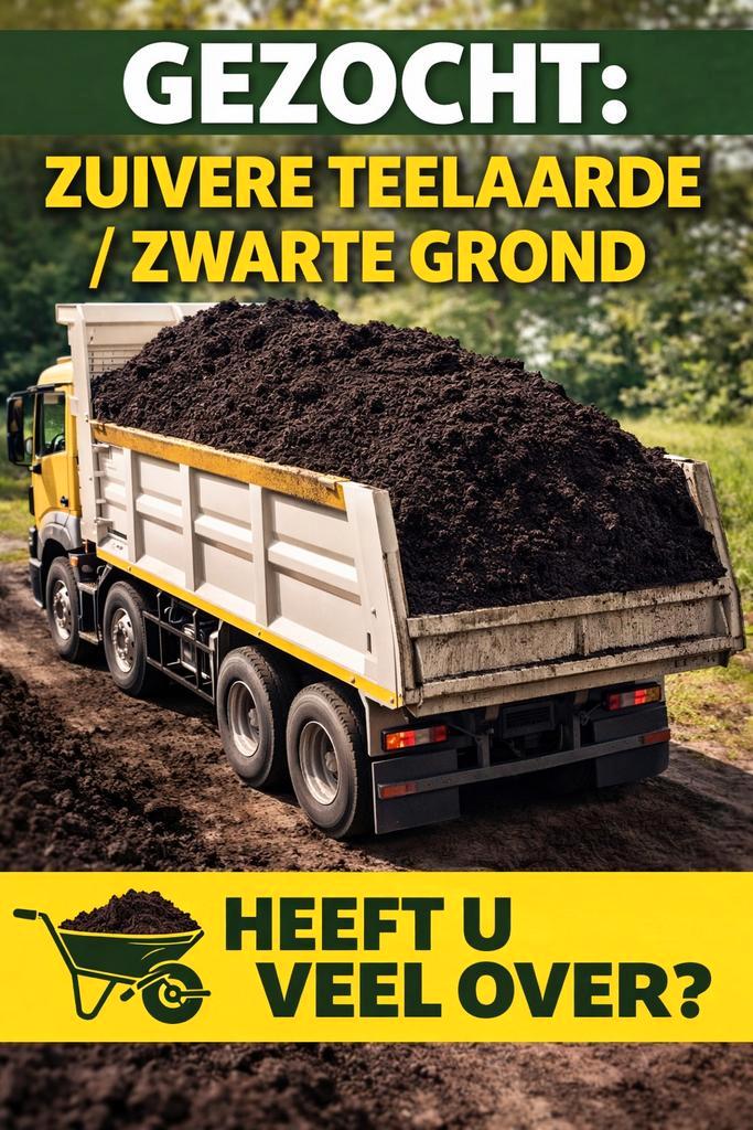 Zwarte grond / teelaarde GEZOCHT, Tuin en Terras, Aarde en Mest, Ophalen