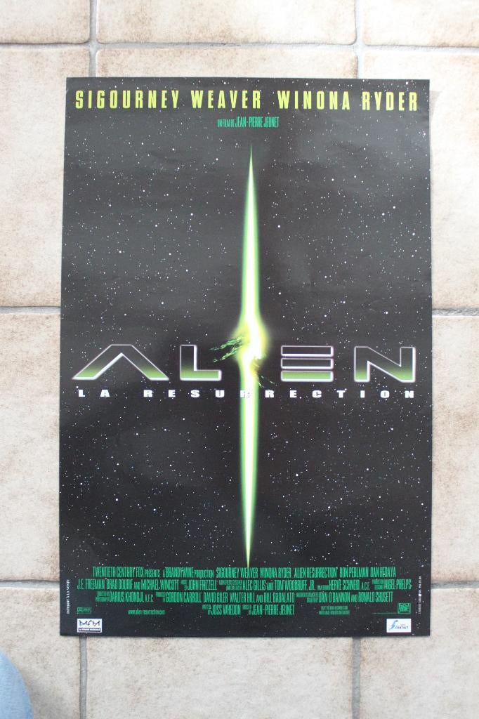 filmaffiche Alien resurrection 1997 filmposter, Collections, Enlèvement ou Envoi, Rectangulaire vertical, A1 jusqu'à A3, Comme neuf