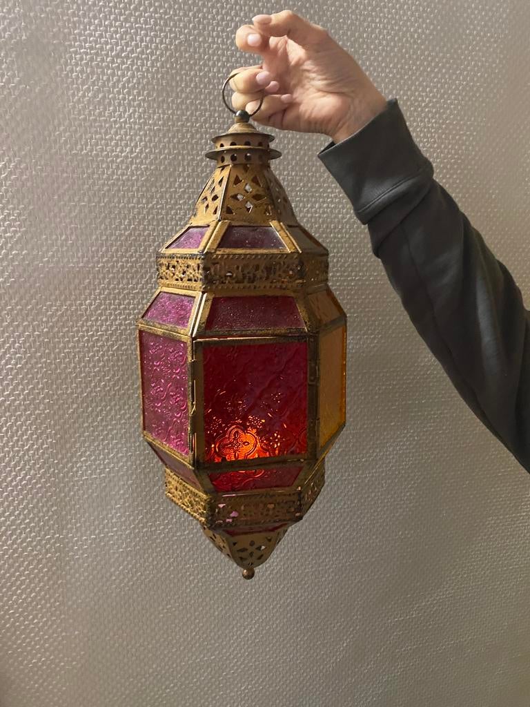 Windlicht of hanglamp voor kaars., Verzenden, Zo goed als nieuw