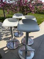 4 tabourets de bar IKEA Janinge, Enlèvement ou Envoi, Métal, 4 tabourets, Avec repose-pieds