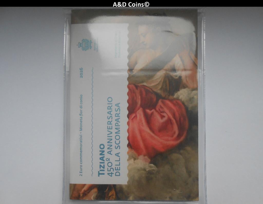 San Marino 2 Euro BU 2026, Postzegels en Munten, Munten | Europa | Euromunten, Verzenden, San Marino, 2 euro, Losse munt