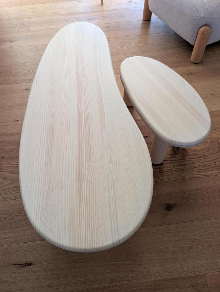 Tables de salon - Set de 2 tables basses en pin massif, Maison & Meubles, Tables | Tables de salon, Comme neuf, Pin, Enlèvement