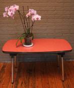 Zeldzame Zacht Rood/Rose Formica Salontafel Uit Jaren 60, Ophalen, Zo goed als nieuw, Overige houtsoorten, Vintage / Jaren 60