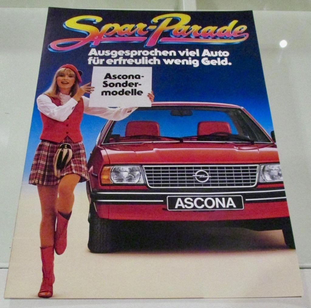 sheet folder leaflet Opel Ascona B Spar-Parade Sondermodell, Ophalen of Verzenden, Nieuw, Opel