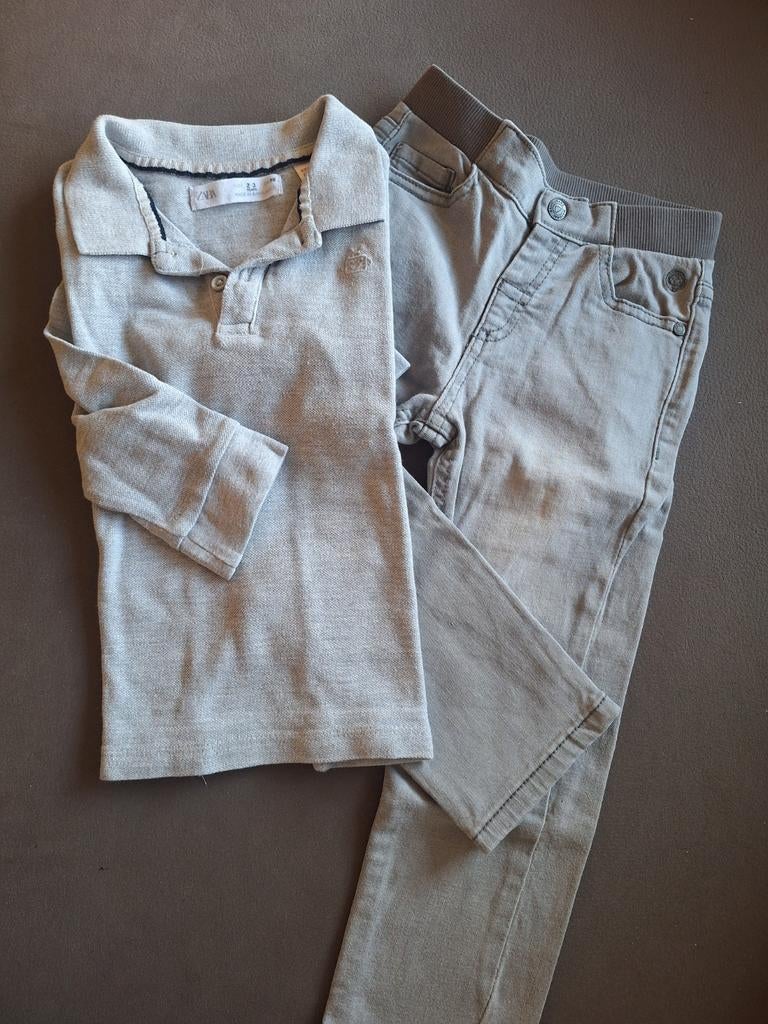 Mayoral jeans met polo lange mouw Zara. Maat 98., Kinderen en Baby's, Kinderkleding | Maat 98, Ophalen