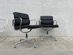 Chaises en cuir Vitra Eames EA208, 2X, Envoi, Comme neuf, Noir, Chaise de bureau