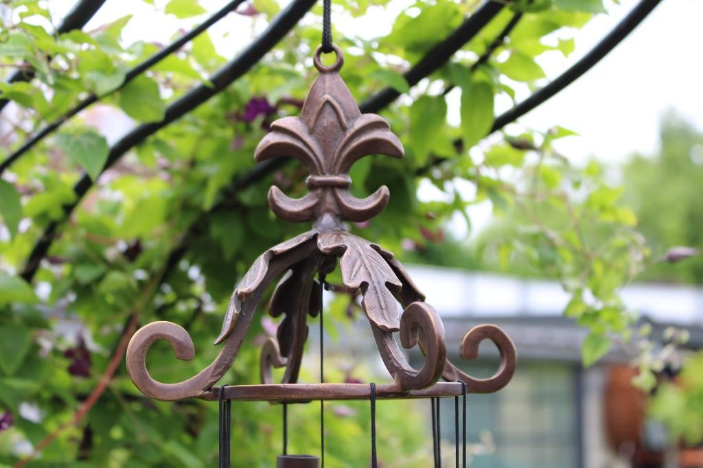 Bronzen windtuingong, fleur de LYS., Tuin en Terras, Windwijzers en Windmolens, Nieuw, Ophalen of Verzenden