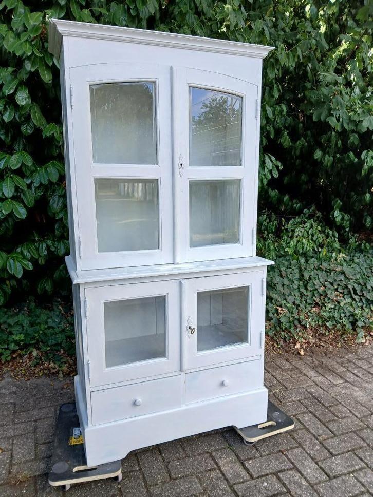 Landelijke vitrinekast, Huis en Inrichting, Kasten | Vitrinekasten, Ophalen