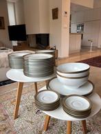 Elegante porseleinen sevieset - goud met groene rand, Antiek en Kunst, Ophalen