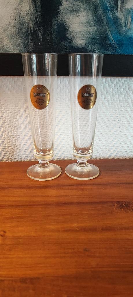 2 Loburg bierglazen, Collections, Verres & Petits Verres, Comme neuf, Enlèvement ou Envoi