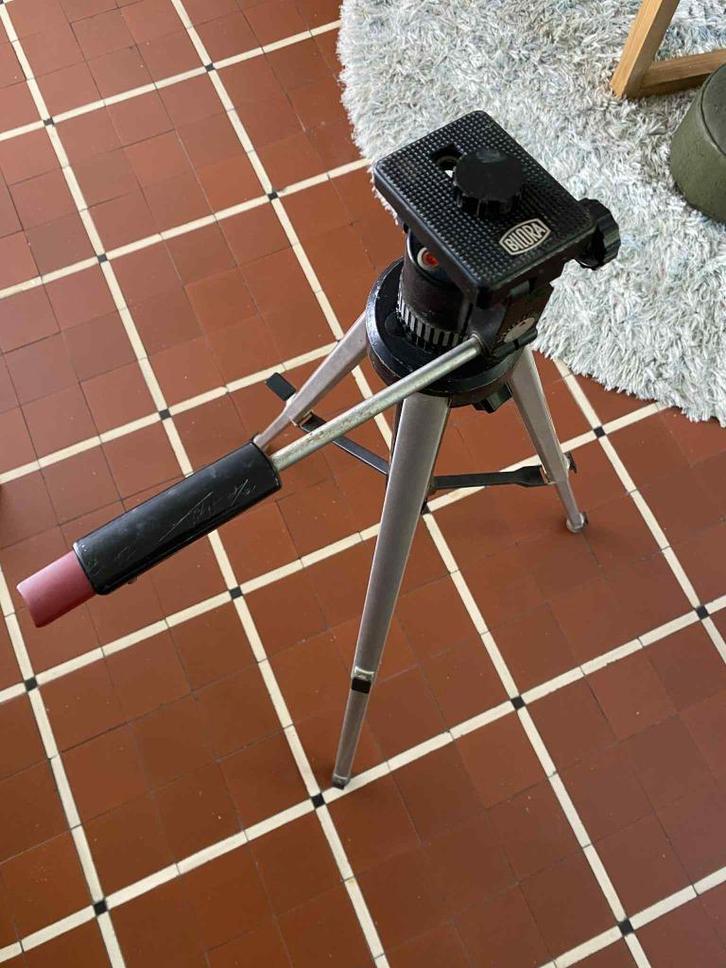 Trépied photo/vidéo en aluminium Bilora, Audio, Tv en Foto, Fotografie | Statieven en Balhoofden, Gebruikt, Driepoot, Met balhoofd