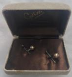 Vintage Manchet knopen Gold plated Pearl, Ophalen of Verzenden, Goud