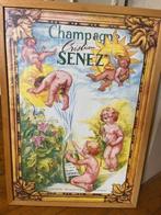 Ingekaderde Champagne poster SENEZ, Verzamelen, Posters, Ophalen, Zo goed als nieuw
