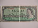 Billet canadien de 1 dollar (1954) 12€ envoi inclus., Enlèvement ou Envoi