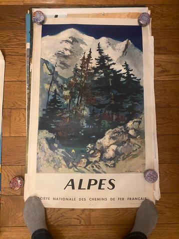 Ancienne affiche promotion des alpes Francaise, Collections, Enlèvement ou Envoi, Comme neuf