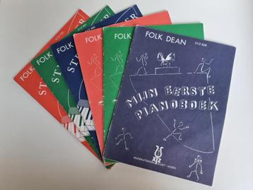 Orgelboeken of pianoboeken voor beginners Folk Dean 6 boeken