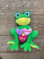 Peluche grenouille avec « Je t'aime », Enlèvement ou Envoi, Comme neuf, Grenouille