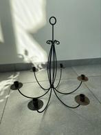 Elegante metalen kroonluchter voor 6 kaarsen, Antiek en Kunst, Ophalen