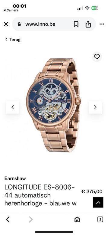 Thomas Earnshaw Longitude 44mm ES-8006-11 Automatisch beschikbaar voor biedingen